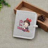 KiKis Linen Vintage Cartoon Wallet for Girls