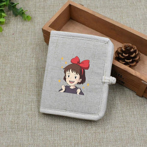 KiKis Linen Vintage Cartoon Wallet for Girls