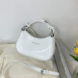 Candy Colors Half-Moon Shoulder Bag For Women Crossbody Handbag Tote