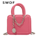 Mini PU Leather Shoulder Crossbody Bags for Women Chain Handbags Purses