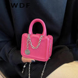 Mini PU Leather Shoulder Crossbody Bags for Women Chain Handbags Purses