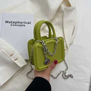 Mini PU Leather Shoulder Crossbody Bags for Women Chain Handbags Purses