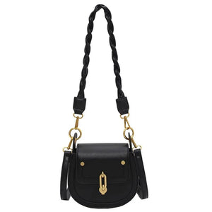 Vintage PU Leather Saddle Bags Crossbody Handbag