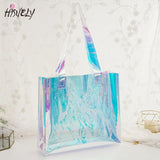 Transparent PVC Laser Holographic Tote Handbag
