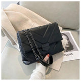 Rivet Chain Crossbody Bag for Women Small Shoulder Handbag
