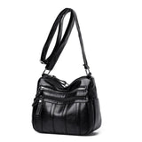 Printed Leather Messenger Bag Women's Shoulder Crossbody Bag