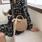 Small Straw Shoulder Bag Lady Handbag Joker