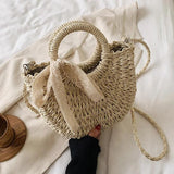 Small Straw Shoulder Bag Lady Handbag Joker