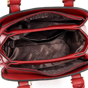 3-Layer Women Handbags High Leather Shoulder Crossbody Tote Bag