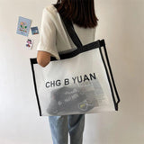 Summer Ins Women Bag Transparent Shoulder Tote Large-capacity Handbag