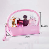 2PCS Lace Cosmetic Bag Transparent PVC Travel Toiletry Bag Zipper Purse BB68