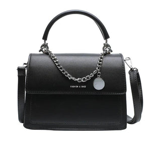 Square Tote Bag High PU Leather Women's Handbag Travel Shoulder Messenger Bag