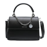 Square Tote Bag High PU Leather Women's Handbag Travel Shoulder Messenger Bag
