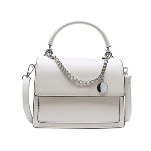 Square Tote Bag High PU Leather Women's Handbag Travel Shoulder Messenger Bag