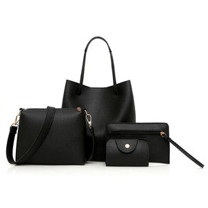 Women 4Pcs/Set Handbags OL Tote/Messenger Bag Crossbody Bag