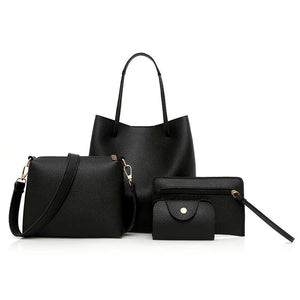 Women 4Pcs/Set Handbags OL Tote/Messenger Bag Crossbody Bag