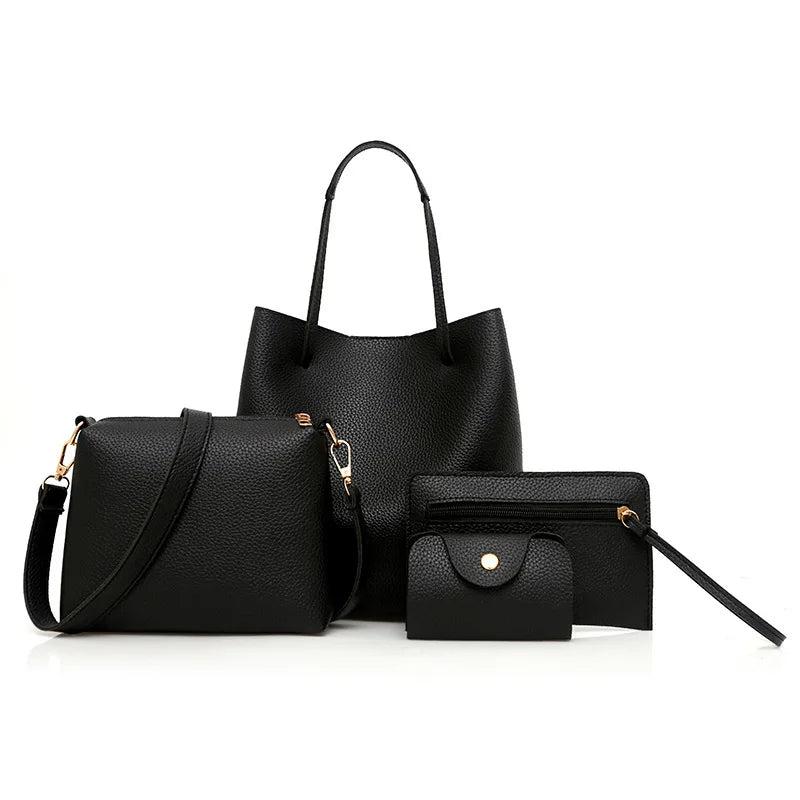 Women 4Pcs/Set Handbags OL Tote/Messenger Bag Crossbody Bag