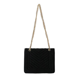 Velvet Shoulder Bag Chain Handbag for Women