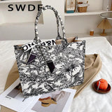 Large Canvas Tote Bag for Women, Top Handle Shoulder Bag