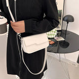 PU Leather Shoulder Bags Women Texture Office Lady Crossbody Flap Bag