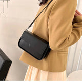 PU Leather Shoulder Bags Women Texture Office Lady Crossbody Flap Bag