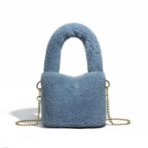 Faux Fur Small Handbags And Purse Handle Tote's Bags For Women