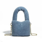 Faux Fur Small Handbags And Purse Handle Tote's Bags For Women