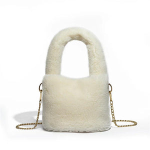 Faux Fur Small Handbags And Purse Handle Tote's Bags For Women