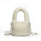 Faux Fur Small Handbags And Purse Handle Tote's Bags For Women