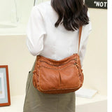 Vintage Leather Shoulder Bag Crossbody Messenger Pack