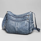 Vintage Leather Shoulder Bag Crossbody Messenger Pack
