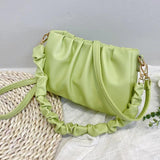 Pleated Cloud Bag Texture Messenger Bag Female Niche Joker