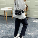 Crescent Underarm Bag Women Solid Zipper Female Handbag Shoulder Bag