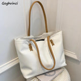 Women Shoulder Bags Large Capacity Zipper Shopping Totes Daily All-match