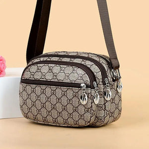 Chuwanglin Soft PU Leather Ladies Shoulder Messenger Bag Double Zipper Bolsa