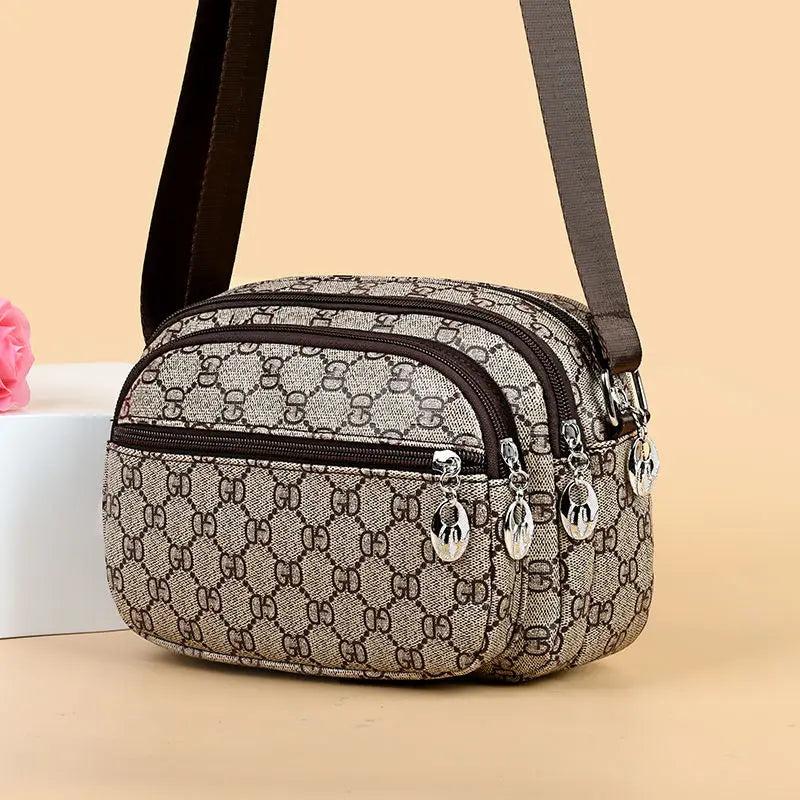 Chuwanglin Soft PU Leather Ladies Shoulder Messenger Bag Double Zipper Bolsa