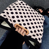 Women Shoulder Bags Dot Underarm Totes Ladies All-match Large Capacity Nylon Bag