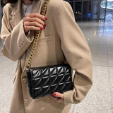 Quilted Crossbody Bags for Women Flap Vintage Clutch Handbag