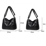 Women's Soft Leather Shoulder Bag Handbag Multi-Layer Classic Crossbody Bag