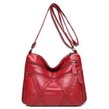 Women's Soft Leather Shoulder Bag Handbag Multi-Layer Classic Crossbody Bag