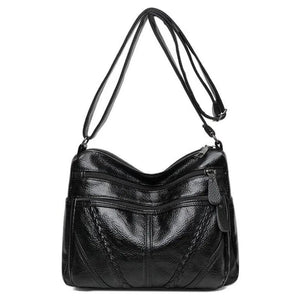 Women's Soft Leather Shoulder Bag Handbag Multi-Layer Classic Crossbody Bag