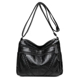 Women's Soft Leather Shoulder Bag Handbag Multi-Layer Classic Crossbody Bag