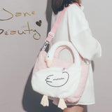 Autumn Winter Lamb Plush Shoulder Bag Student Messenger Bag
