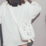 Autumn Winter Lamb Plush Shoulder Bag Student Messenger Bag