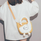 Autumn Winter Lamb Plush Shoulder Bag Student Messenger Bag
