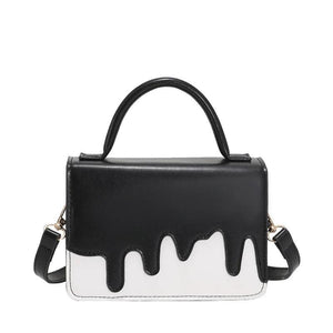 Women Pu Leather Shoulder Bag Square Flap Handbag with Long Strap