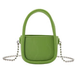 Women's Small Pu Leather Handbag Metal Chain Messenger Purse Mini Bag