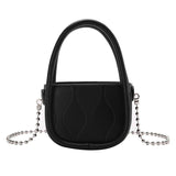 Women's Small Pu Leather Handbag Metal Chain Messenger Purse Mini Bag