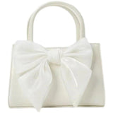 Sweet Bowknot Women Small Square Shoulder Bag Flap PU Leather Clutch