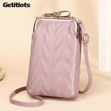 Soft PU Leather Phone Shoulder Bag for Women Mini Crossbody Bags